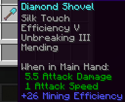Best Shovel Enchantments in Minecraft