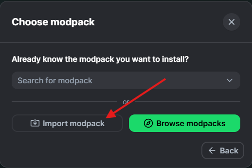 Import Modpack