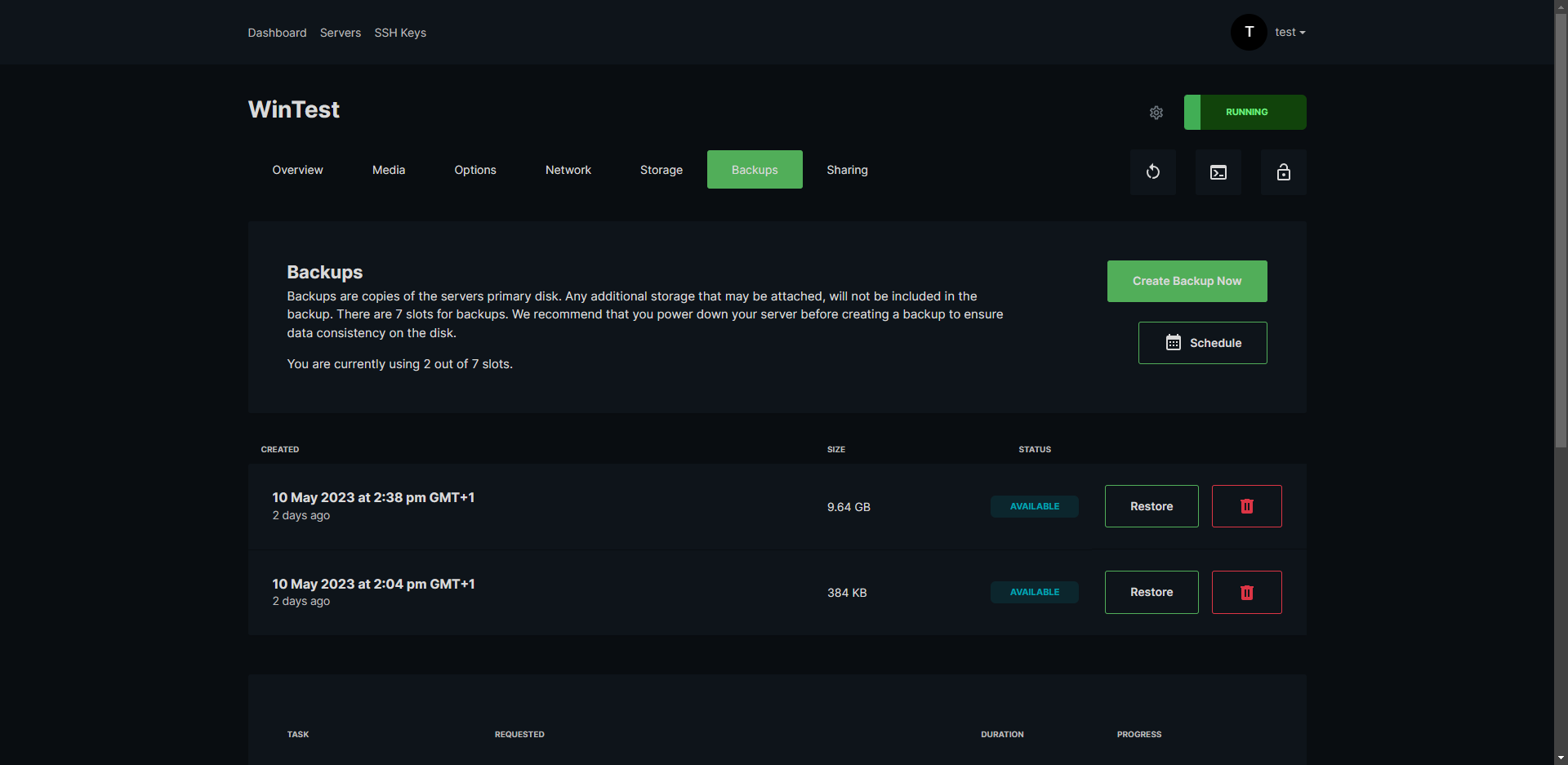 VPS Hosting Control Panel